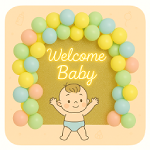 Baby welcome ballon decorations