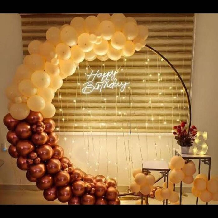 Gold & Brown Balloon Decoration